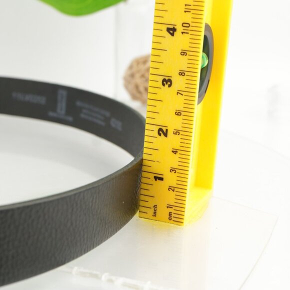 Levis Mens Belt Size 42 Pebbled Black Leather 1 1/4" Width Barrel Buckle Casual - Picture 6 of 12